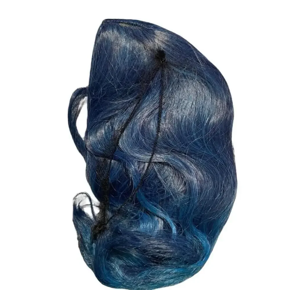 Women's Short Blue Wavy Bob Wig Beron 14